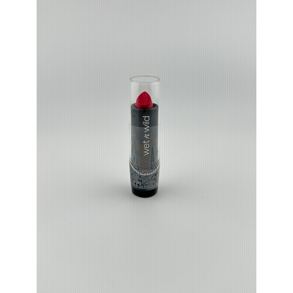 Wet n Wild Lipstick 540A Hot Red Silk Finish Creamy Red Lip Color New